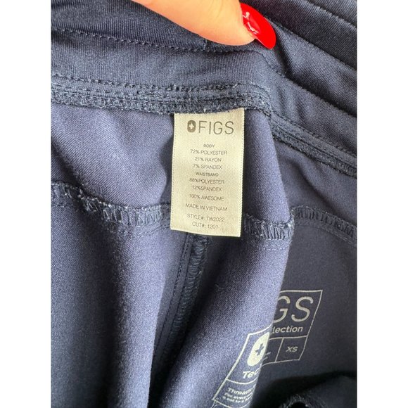 Figs Kanye Moto Scrub Slim Fit Pull On Pants Women's Size XS Navy - Picture 8 of 11